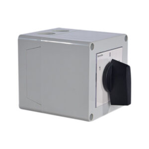 LOVATO - CONMUTADOR - TRANFERENCIA MANUAL 32AMP 3P CON CAJA 220 / 440V TERMOPLASTICO GRIS/NEGRO