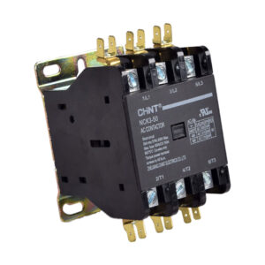 RWELL - CONTACTOR AIRE ACONDICIONADO 3POLOS 50AMPERIOS BOBINA 120V TERMO PLASTICO/BAQUELITA NEGRO
