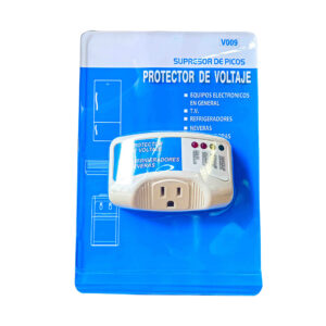 RWELL - PROTECTOR DE VOLTAJE PARA NEVERAS ENCHUFABLE V009-N 110V PLASTICO BLANCO