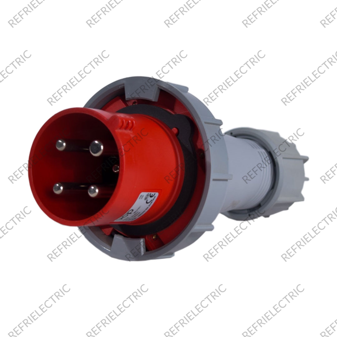 CLAVIJA INDUSTRIAL AEREA 63 AMP 3P+T IP67 ROJA 440V VCP - Imagen 2
