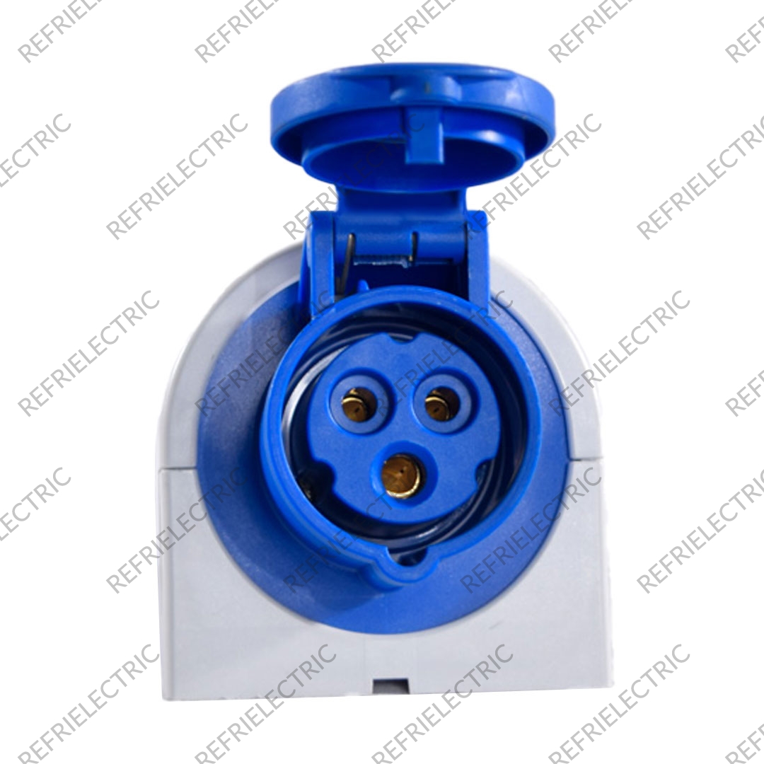 TOMA INDUSTRIAL 16AMP 2 POLOS+TIERRA SOBREPONER AZUL 220V POLIAMIDA 6 AZUL VCP - Imagen 2